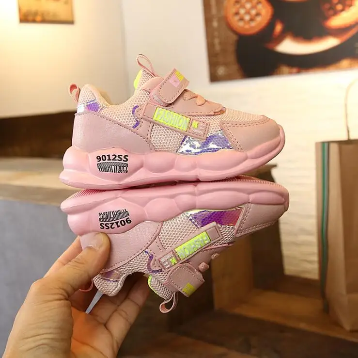Baby breathable soft bottom net shoes autumn new of boys girls non-slip casual shoes children's sports shoes - Цвет: color 1