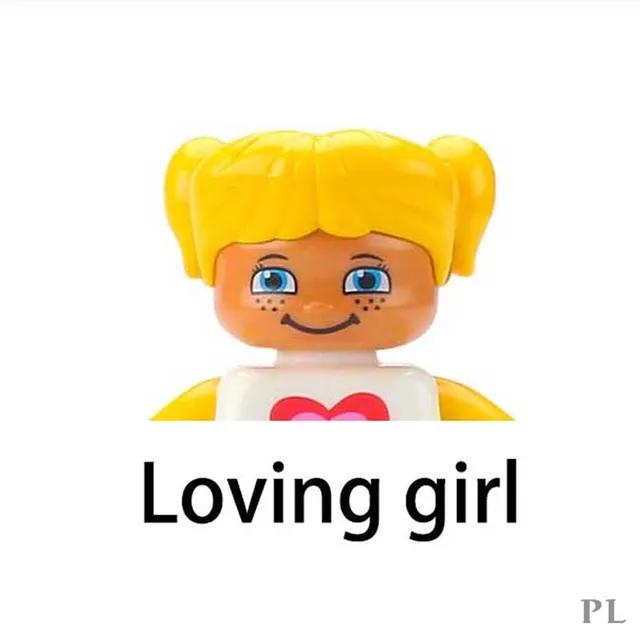 MOC DIY Big Building Blocks Scene Doll Figures Educational Toy Compatible Large Bricks Assembly Children Kids Gifts For Girl Boy Loving girl