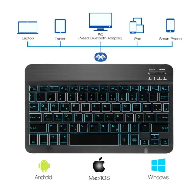 Sophie Gezond erwt 10 Inch Backlit Bluetooth Toetsenbord 78 Toetsen Voor  Android/Windows/Ios/Ipad Tablet Qwerty/Azerty/qwertz Frans/Italiaans/Duits|Toetsenborden|  - AliExpress