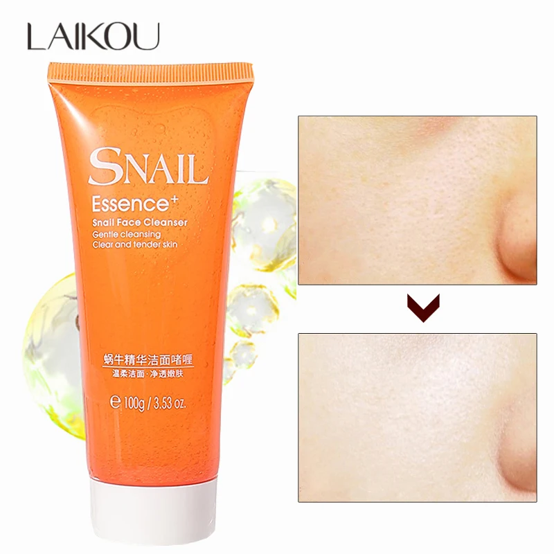 Laikou Snail Facial Cleanser Facial Cleansing Rich Foaming Organic