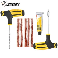 Herramientas de reparación de neumáticos de coche, Kit de reparación de neumáticos, conjunto de herramientas de remache, enchufe de perforación de neumáticos sin cámara, piezas de automóviles de garaje