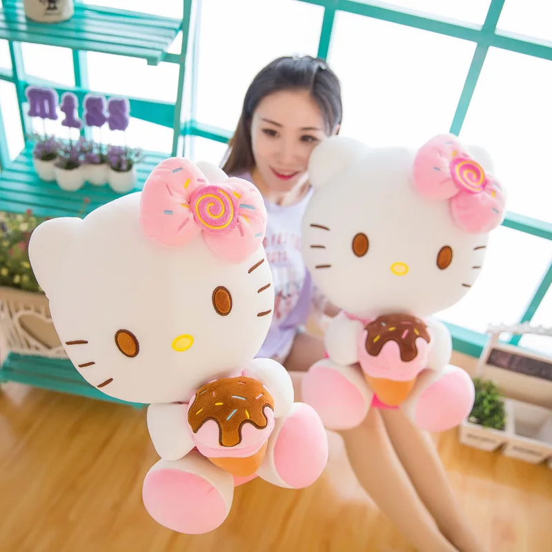 

Hot Sales Ice Cream hello kitty Plush Toys helloketty Doll down Cotton Ketty Pillow Doll