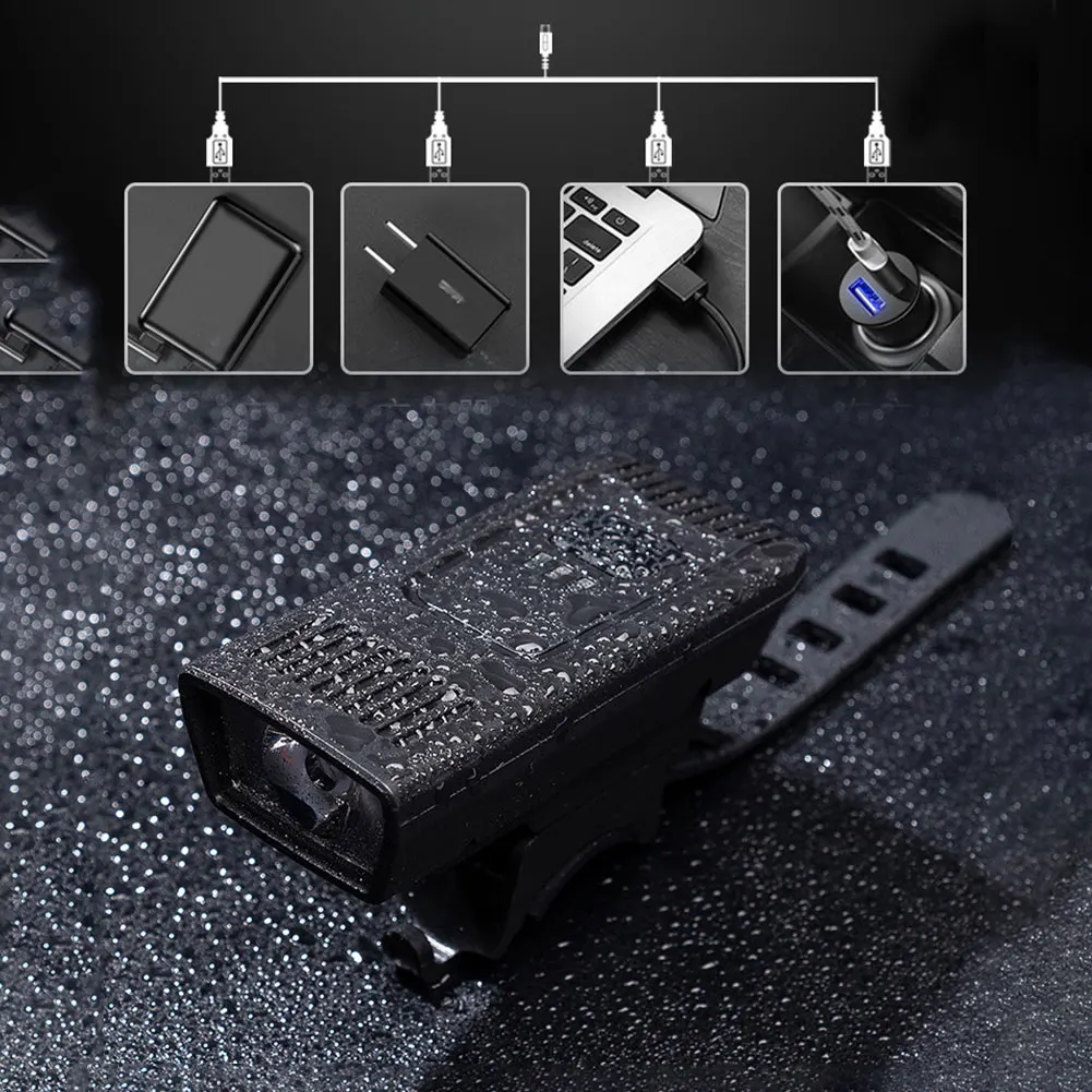 Аксессуары для велосипеда велосипед светильник высокого Яркость USB Перезаряжаемые велосипедный головной светильник 4 светильник ing режимов Предупреждение светильник для горных велосипедов