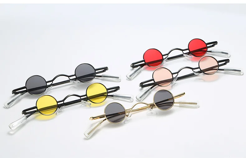 ALOZ MICC, модные круглые солнцезащитные очки в стиле панк, мужские, брендовые, крутые, маленькая оправа, солнцезащитные очки для женщин и мужчин, уличные, Ретро стиль, сплав, очки Q731