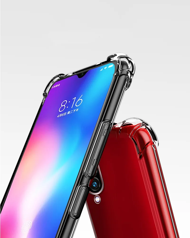 Противоударный Прозрачный чехол для xiaomi Mi 8 SE LITE MIX 2S F1 PLAY CC9 E 5 6X9 MAX 2 3 9T PRO