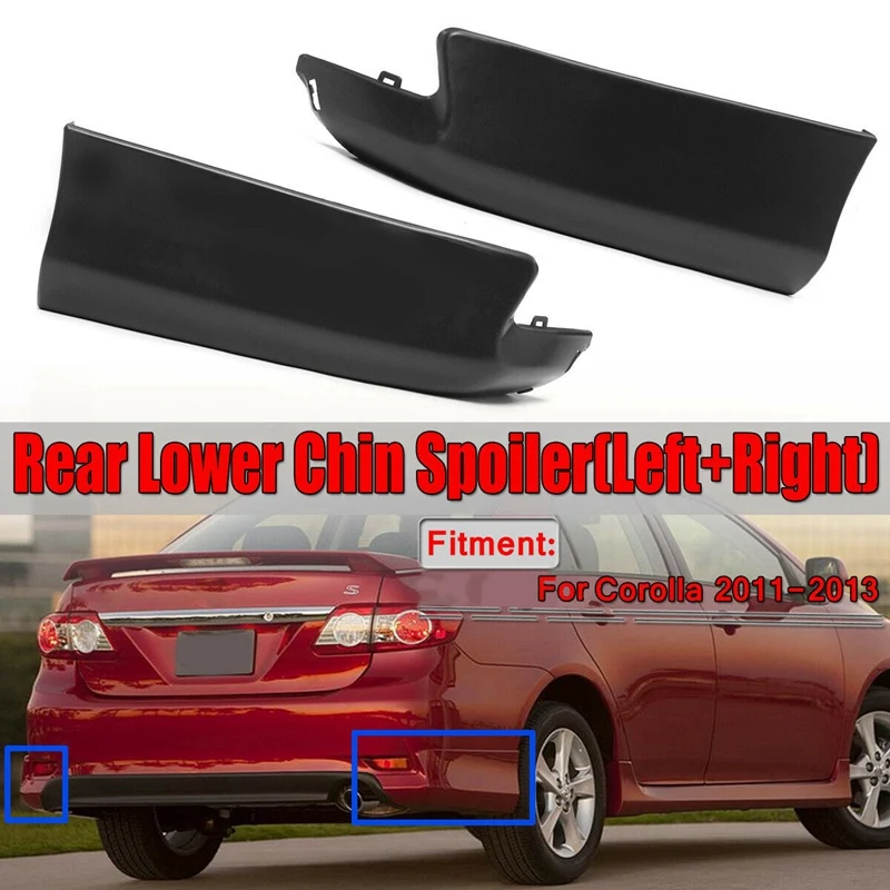 2Pcs Car Rear Aprons Spat Bumper Lip Spoiler Body Kit for Toyota Corolla 2011 2012 2013 S Style | Автомобили и мотоциклы