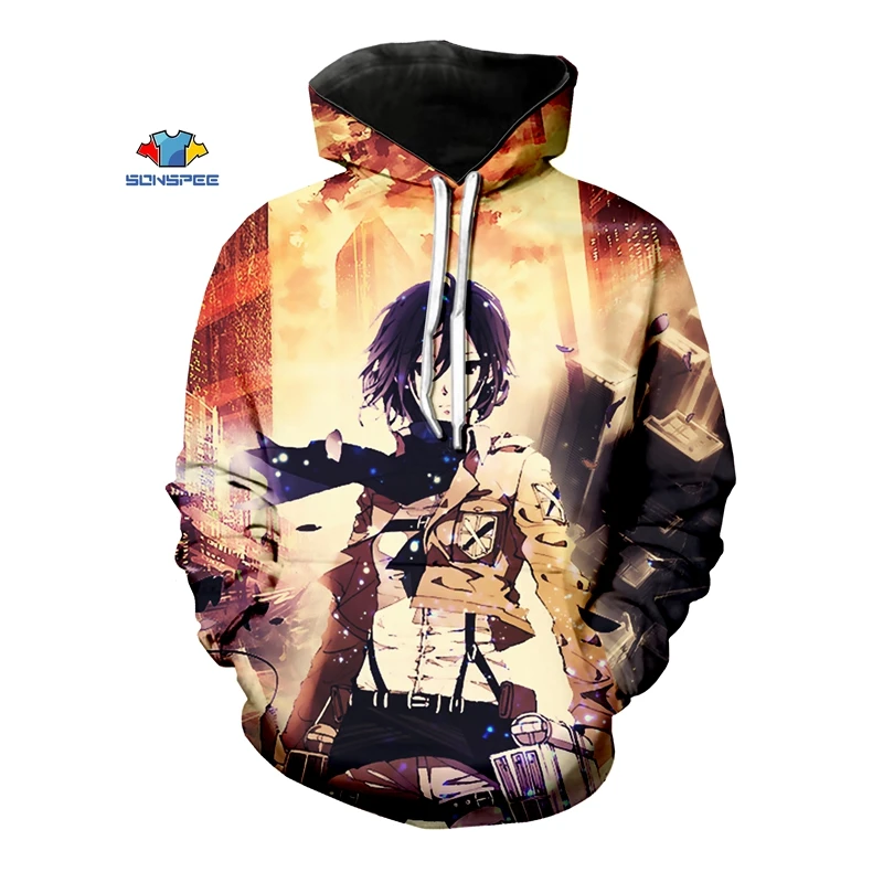 Новинка, 3D принт, для женщин и мужчин, атака на титанов, Shingeki No Kyojin, футболка, летняя футболка, хип-хоп пуловер, Харадзюку, худи - Цвет: 10