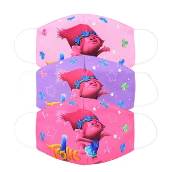 

Cartoon Trolls Mouth Mask Respirator Adult Kids Cotton Face Mask Anti Dust Pollution Washable Reusable Face Muffle Respirato