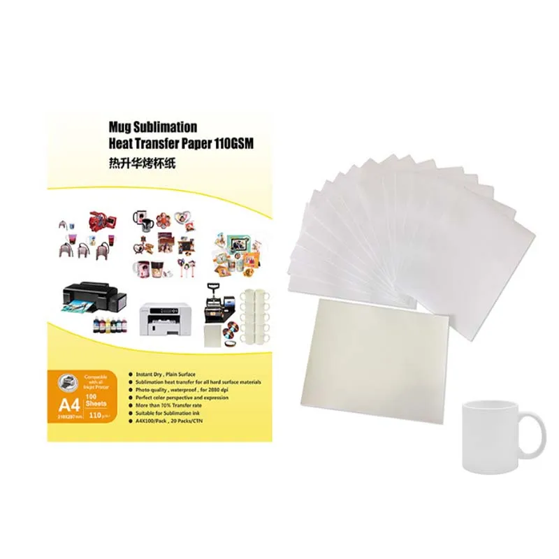 

Fast-drying inkjet thermal heat transfer Sublimation Printing paper cup hard material transfer paper with high conversion rate