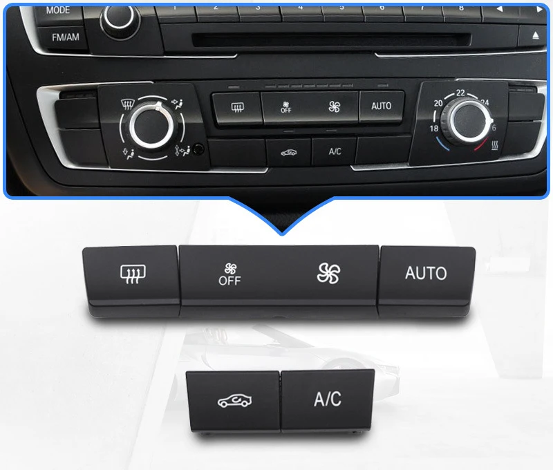 For BMW 3 series F35 318 Air conditioner button Audio CD Digital Seat heating switch Knob cover