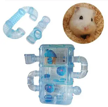 

Plastic Pet Hamster Tunnel Small Animals U-Type Pipe Tube DIY Connected for Hedgehog Rat Chinchilla Guinea Habitat