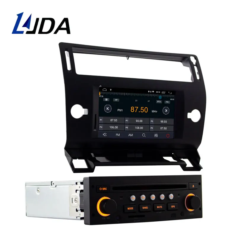 LJDA 1 Din Android 10,0 автомобильный dvd-плеер gps навигация для Citroen C4 Quatre Triumph 2004-2012 Автомобильный мультимедийный радио wifi Аудио