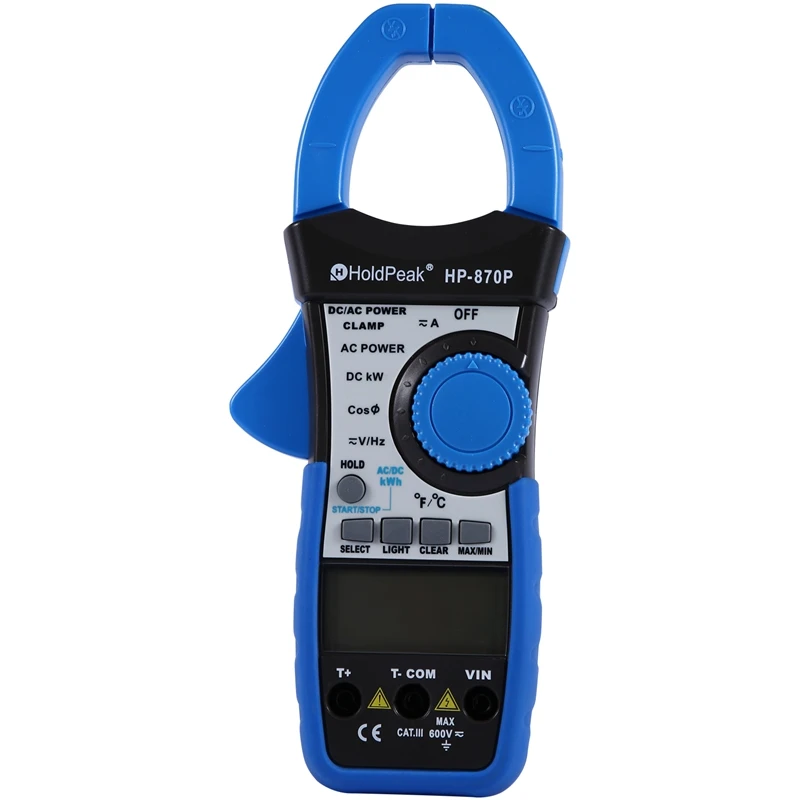 

HoldPeak HP-870P Power Clamp Meter AC/DC Voltmeter 999.9A Ammeter Tester Electronic Multimeter Active Energy Diagnostic-Tool