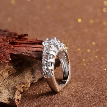 

Women Exquisite 925 Sterling Silver Ring Creative Hollow Three-dimensional Geometric Ring for Party Wedding Jewelry