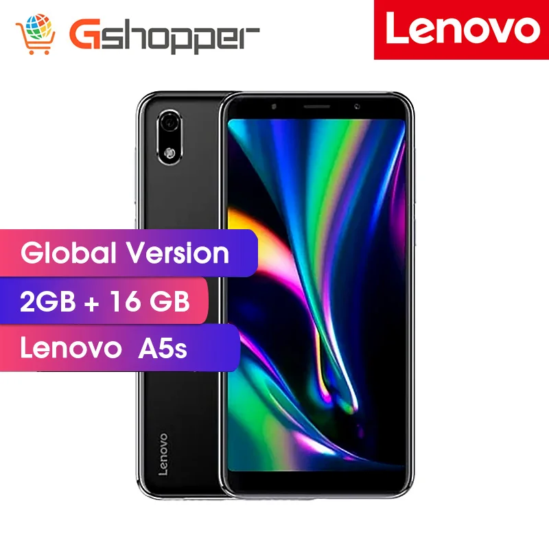 Vente Microprogramme mondial Lenovo A5 s A5S 5.45 pouces HD 189 écran 2GB 16GB MT6761 13MP caméra Smartphone 3000mAh visage déverrouillage téléphone