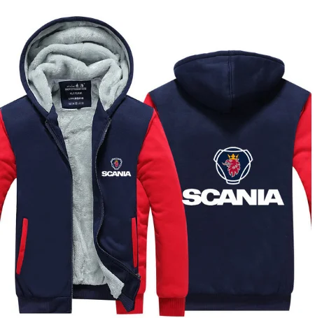 Зимняя Толстая куртка с капюшоном толстовка с капюшоном на молнии Scania стильная повседневная утепленная куртка на молнии S-5XL a c