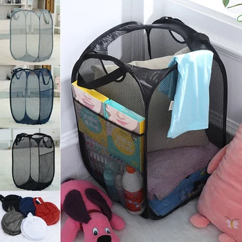 

Collapsible Mesh Foldable Hamper Laundry Basket Household Large Capacity Laundry Basket SNO88
