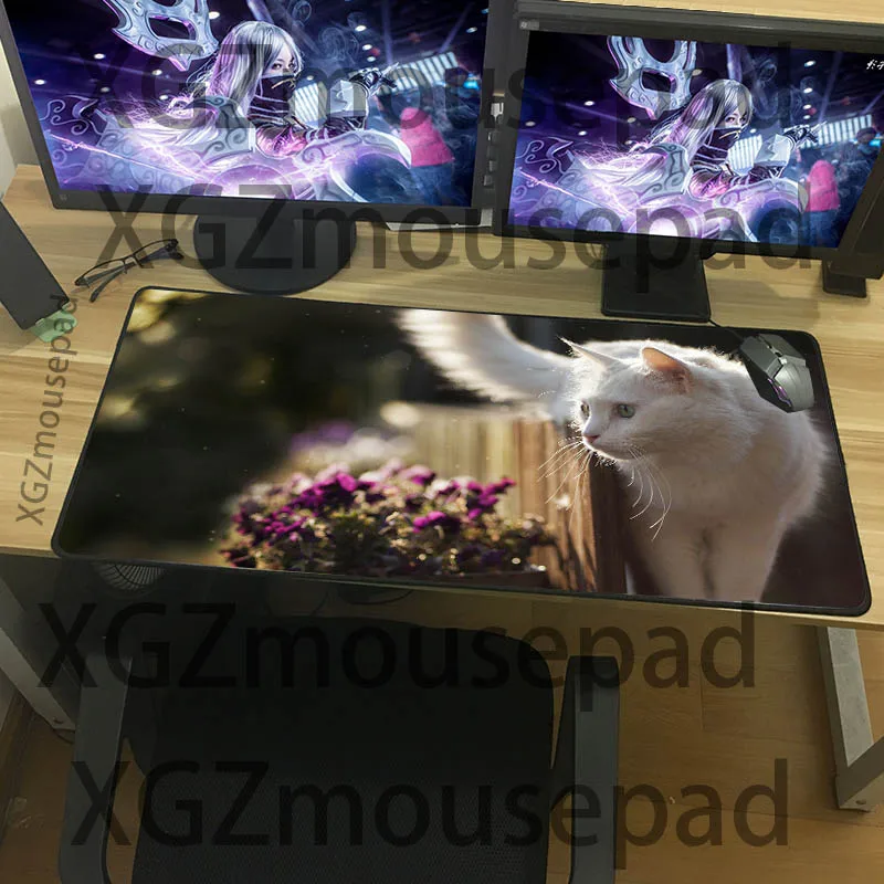 

XGZ Cute cat mouse pad large size animal pattern table pad home PC computer notebook essential keyboard pad