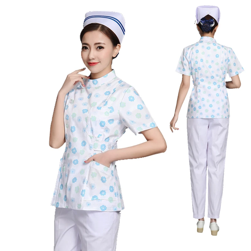 Style2 Short Set Short&Full Sleeve Scrubs Nersing Uniforms Hospital Medical Surgical Lab Coat Pharmacy Beauty Salon Overalls Dentist Work Wear - Цвет: Style2 Short Set