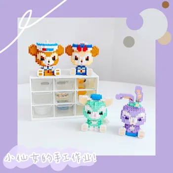 

Duffy Bear Friend of Duffy Stellalou Shelliemay Gelatoni Building Blocks Cartoon Assembled Toy Decoration for Children Gifts