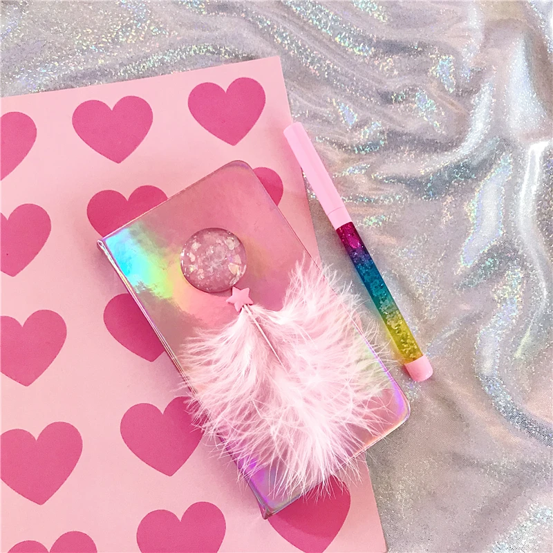 Loveиз Kawaii блокнот перо книга оболочка Растяжка розовый цвет для девочек