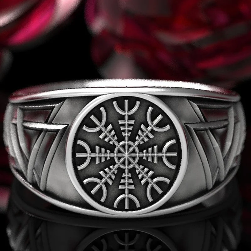 Color Available Norse Nordic Pirate Vintage Jewelry Finger Ring Viking Compass