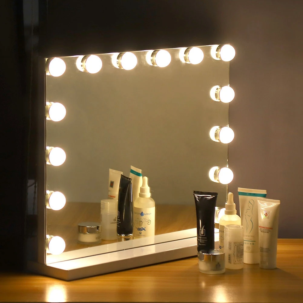 14LED тщеславие зеркало туалетный столик Зеркало Косметическая Косметика с подсветкой диммируемая лампа Регулируемая Яркость макияж зеркало огни 3