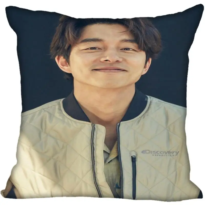 11 Корейский поп Gong Yoo печать квадратные шелковые наволочки атласная Наволочка Две стороны Наволочка на заказ логотип - Цвет: 11