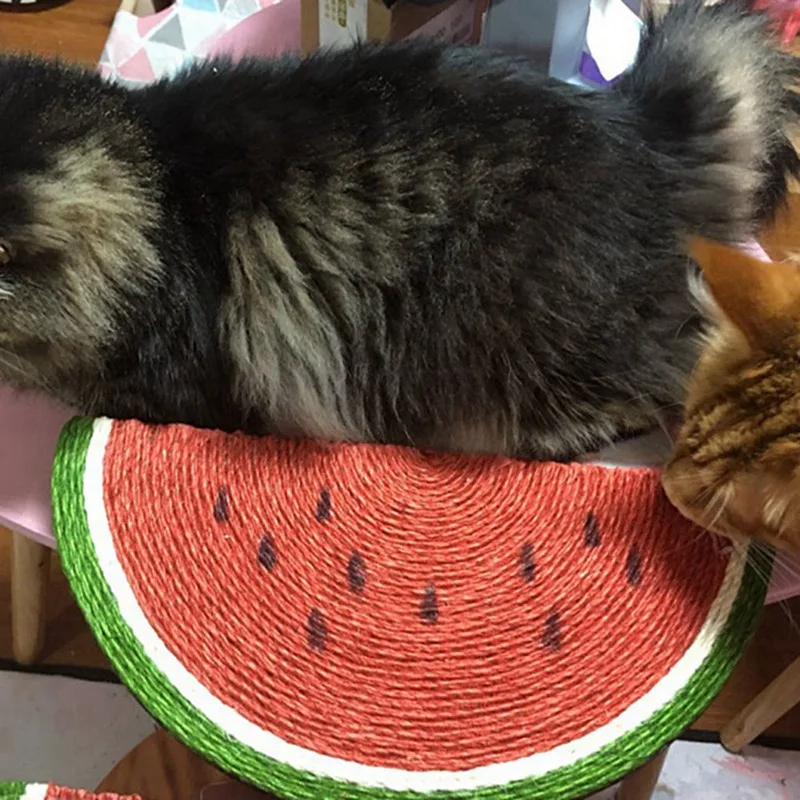 

Watermelon Shape Cat Toys Cat Scratch Board Pad Scratching Posts Kitten Exercise Toy Cats Grinding Nail Scraper Mat Mattress