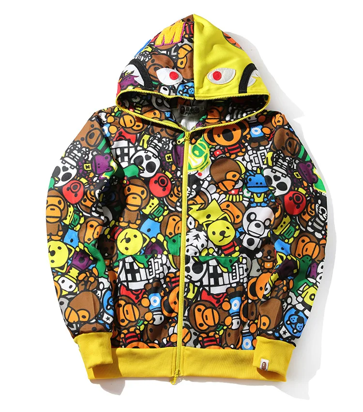 

2019ss Winter New Cartoon Thin Sweater Casual Hooded Coat Sweatshirt Men Hip Hop Hoodie Kanye West 998