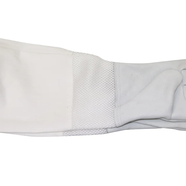 1Pair Méhészeti Kesztyű Védő Ujjai Lélegzetelállító Harapás/Csípős Báránybőr És Háló A Méhész Eszközökhöz - Image 5