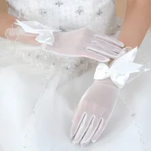 Новые кружевные перчатки невесты белый короткий аксессуар для невесты Корейский стиль перчатки