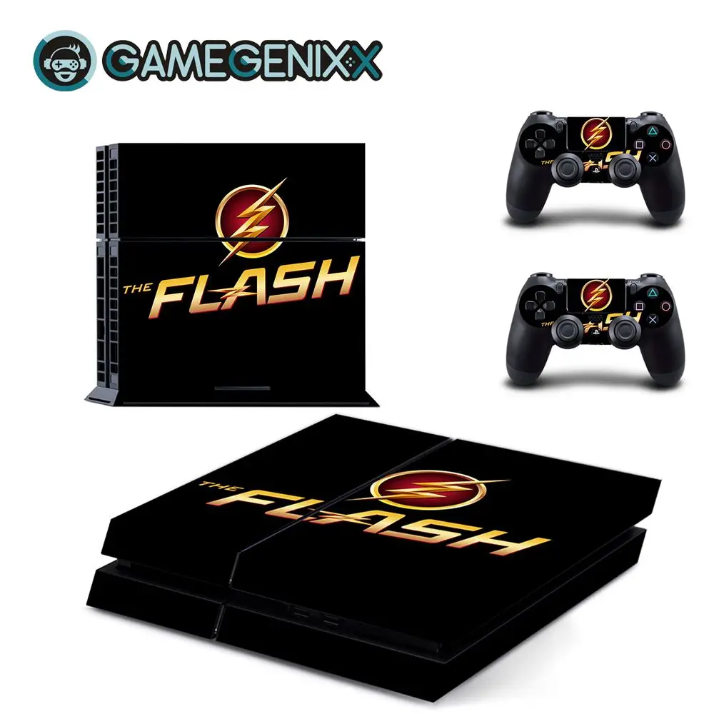 Наклейка на кожу GAMEGENIXX Виниловая наклейка для консоли PS4 и 2 контроллера-вспышка