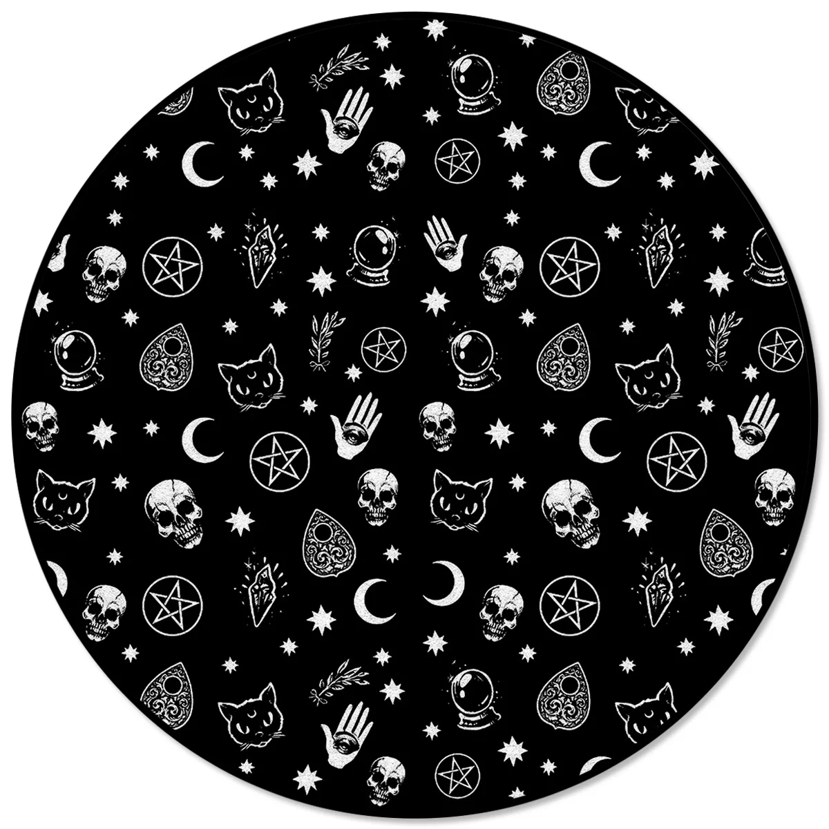 Хэллоуин Черный ведьма Череп Круглый ковер ковры для гостиной Декор коврики для детской комнаты Коврики для спальни современные коврики