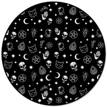 Хэллоуин Черный ведьма Череп Круглый ковер ковры для гостиной Декор коврики для детской комнаты Коврики для спальни современные коврики