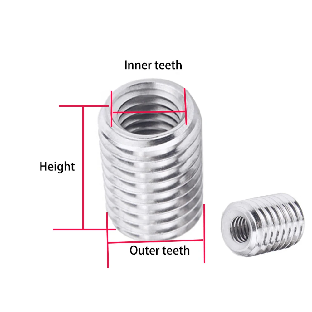 Thread Adapter 5PCS 10PCS M6-M8 M6 to M10/ M8 to M10/M10 M12 / M14 Inside Outside Hollow Pipe Coupler Conveyor Splitter Screw