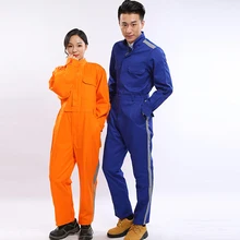 Комбинезон для мужчин и женщин, рабочая одежда, пыленепроницаемый светоотражающий комбинезон, фабричная сварочная одежда, чистый хлопок, комбинезон, S-4XL