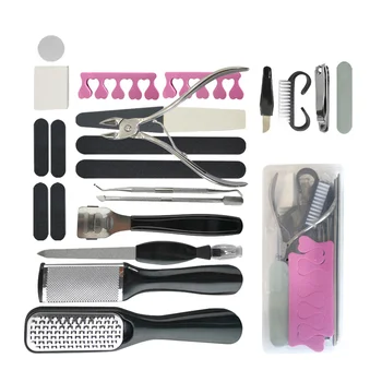 

1 Set/23pcs Foot File Kit Dead Skin Remover Callus Remover Foot Scrubber Pedicure Tool Foot Sole Exfoliator Pedicure Supplies fo