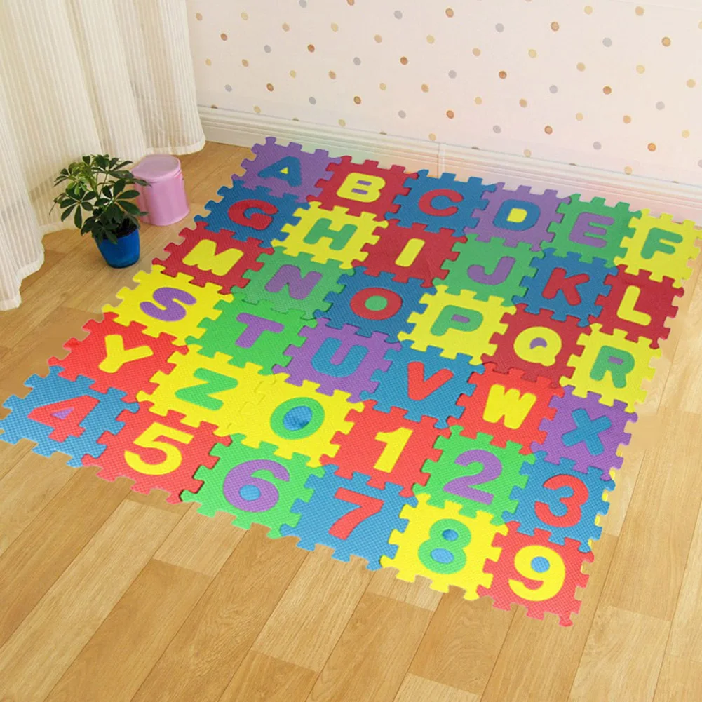 36pcs Children Letter Numbers Puzzle Crawling Foam Floor Mat Rug Education Toy Gift For Children New Baby Gyms Playmats Aliexpress