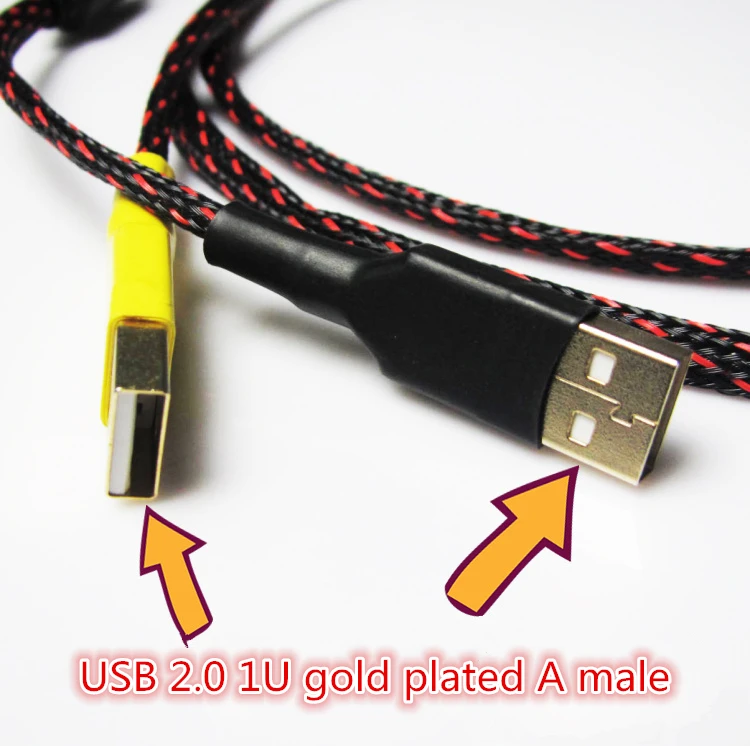Aficionado USB отдельный USB кабель двойной A порт в B порт независимый источник питания OCC посеребренный провод чистый ручной специальный