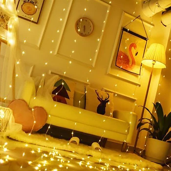 

100/300 LED String Light Home Outdoor Holiday Christmas Decorative Wedding xmas String Fairy Curtain Garlands Strip Party Lights