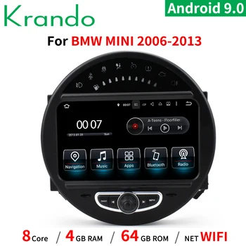 

NEW Krando 8" Android PX5 10.0 4G 64G Car Radio Audio Player Multimedia GPS for BMW Mini Cooper 2006-2013 Black CD 8 CORE WIFI