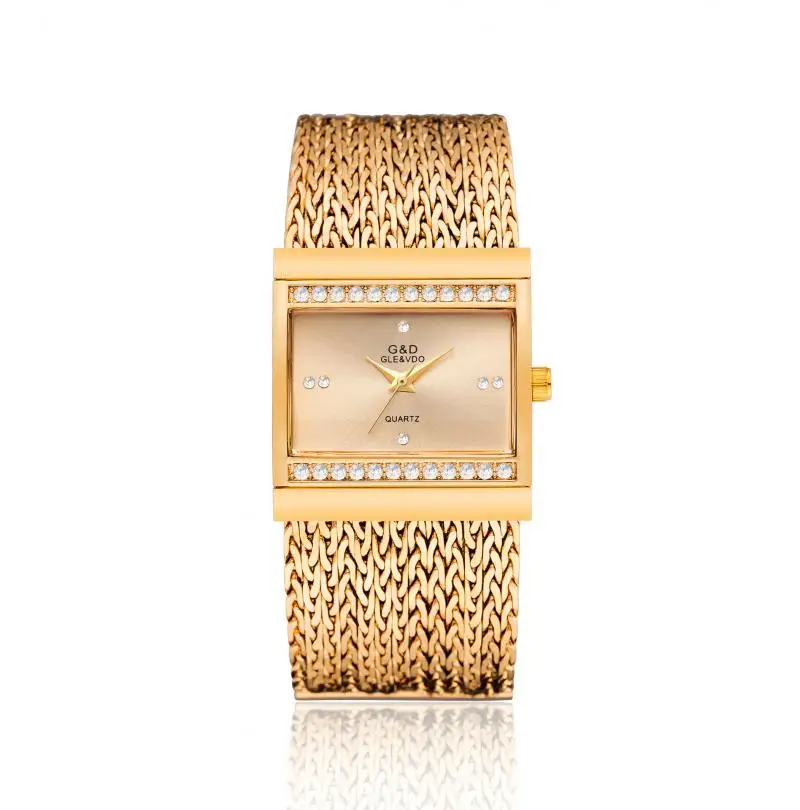 Ladies Wrist Watches Woman Famous Brand Dress Square Design Female Wristwatch Gold Stainless Steel Clock Montre Femme 2024 2