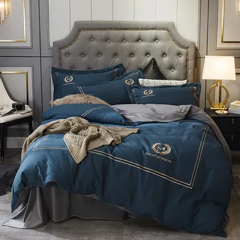 

Morpheus Luxury Egyptian Cotton Bedding set King and Queen Bedding Set Embroidery Duvet Cover Set - MP08