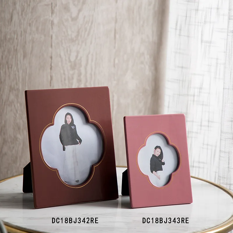 

Fashion Creative Frame Ceramic Photo Frame Home Soft Decoration Modern Flower Stickers Photo Frame Desktop Decorations And Ornam