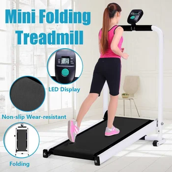 

Electric Foldable Treadmill LED Display Jog Space Walk Machine Aerobic Sport Fitness Equipment No Floor Space Easy To Move