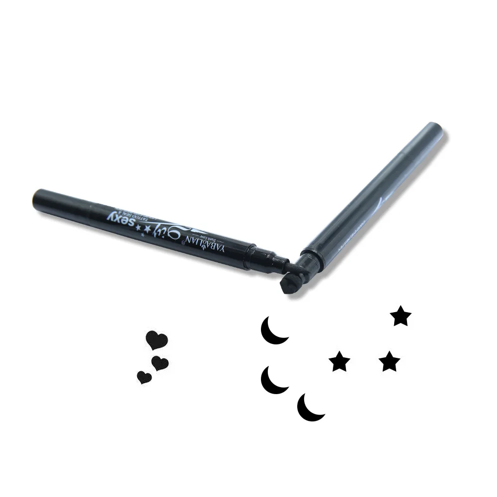 1 шт. с двойной головкой Черная Подводка для глаз штамп долговечный