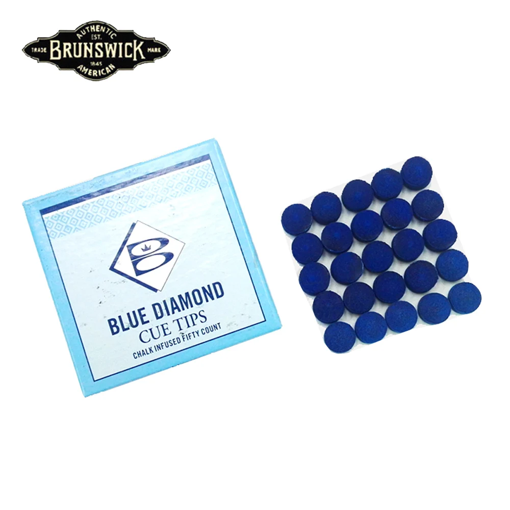 Blue Diamond Brunswick Snooker Cue Tip Billiards Stick Kit Tip 10/11mm
