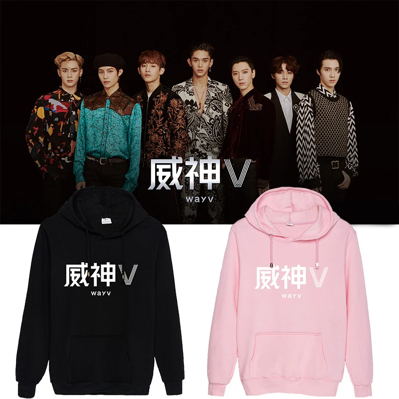 

KPOP NCT China Team WAYV Album With The Same Hoodie Men And Women Jacket Plus Velvet Dropshipping