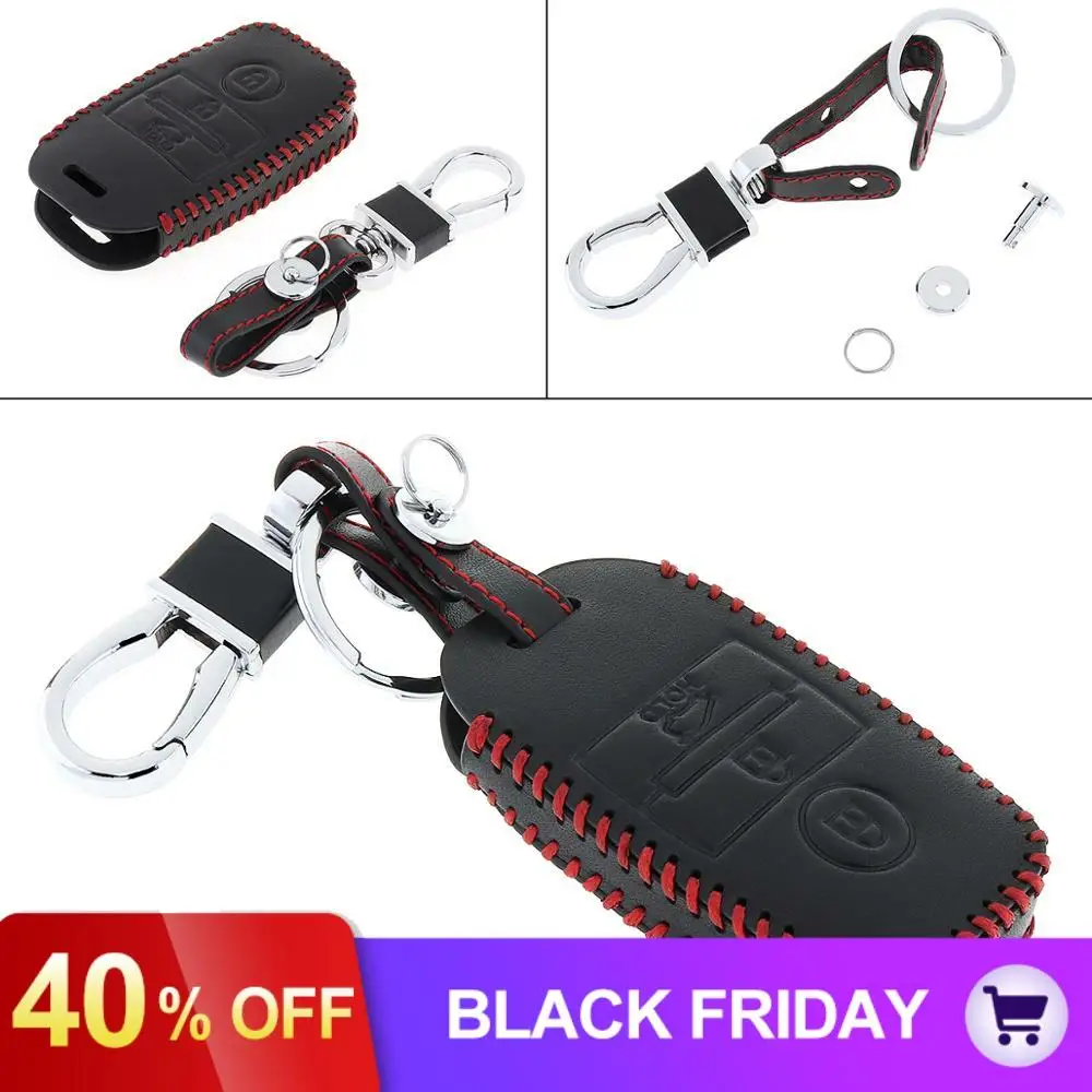 

3 Buttons Leather Car Key Cover Case Protector Holder for Kia KX3 KX5 K3S RIO Ceed Cerato Optima K5 Sportage Sorento Car Styling